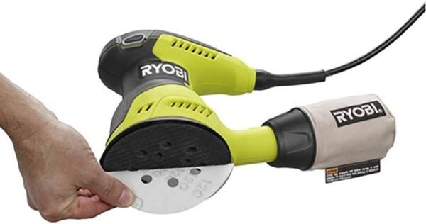 51eSCpei2RL._AC_SL1000_ Ryobi RS290G Random Orbit Sander Review Powerful Corded 5 Inch Dust Bag Included
