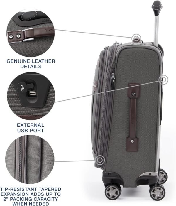 71-JE1lHRL._AC_SL1500_ Travelpro Platinum Elite Carry On Luggage Review Ultimate Expandable Spinner Suitcase