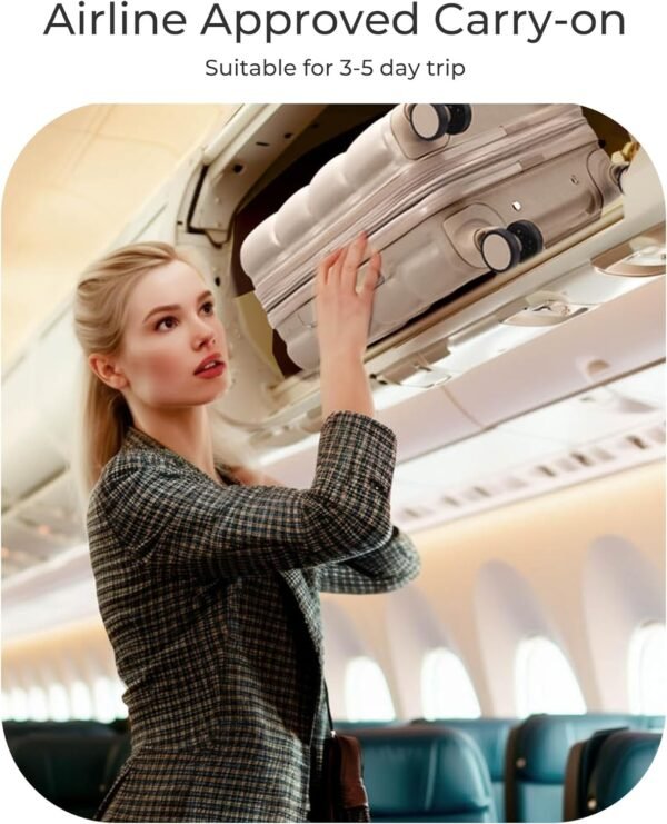 71BGcY2V44L._AC_SL1500_ BAGSMART Carry On Luggage Review Durable 20 Inch Hard Shell Spinner Suitcase