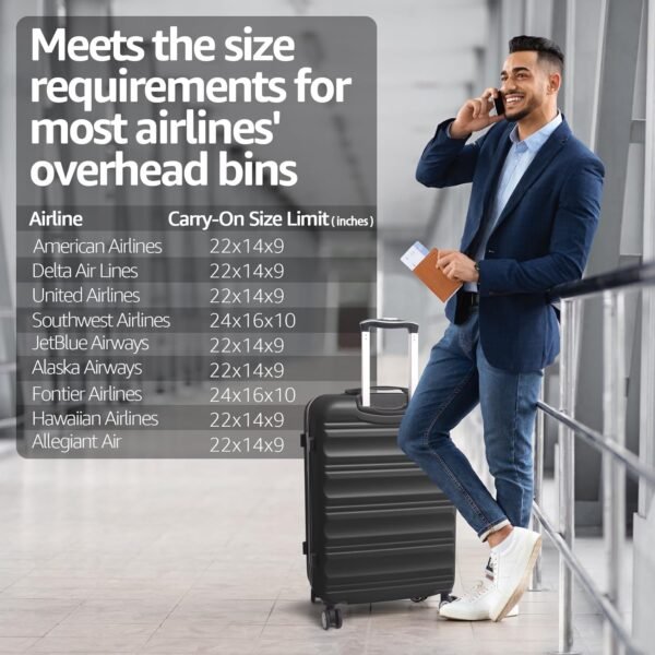 71G9xc4NUeL._AC_SL1500_ 20 Inch Carry-On Luggage Review GOODLUG Durable TSA Lock Spinner Wheels