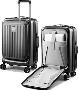 LUGGEX Carry-On Luggage 20 Inch Review Expandable Hard Shell Suitcase with USB Port