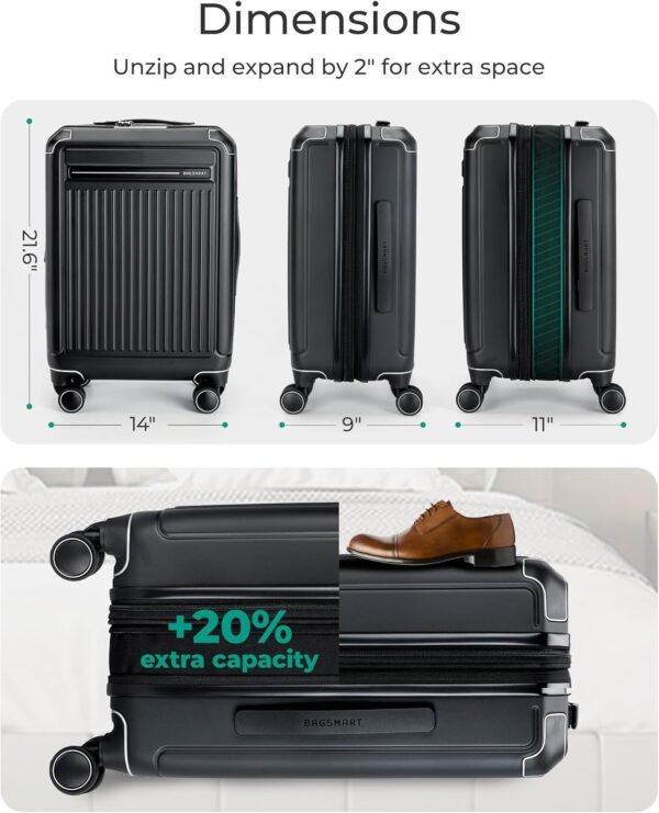 Comprehensive Review of BAGSMART Carry On Luggage Lightweight Durable Spinner Wheels