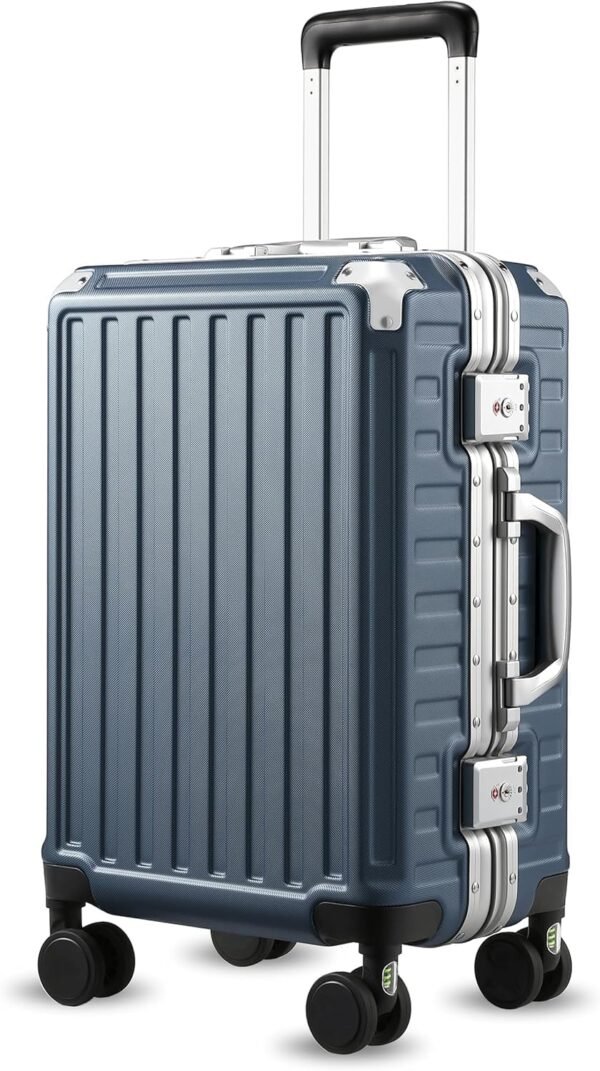 LUGGEX Carry On Luggage 8010-NV20 Review Unzippable Hard Shell Spinner Suitcase Experience