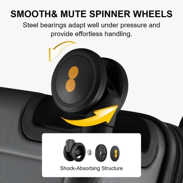 71R-n3o5hyL._AC_SL1500_ LEVEL8 Luminous Carry On Luggage Review Lightweight Durable TSA Lock Suitcase