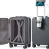 Mixi Carry On Luggage Review with Charger and Spinner Wheels Rock Gray