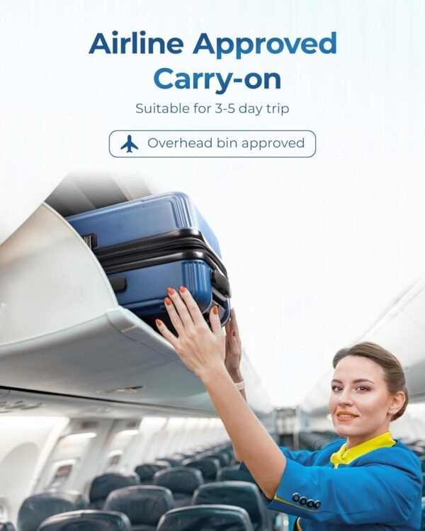 71lFrR3LQSL._AC_SL1500_ BAGSMART Carry On Luggage Review Expanding Airline Approved 20 Inch Spinner Suitcase