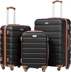 Coolife Luggage 3 Piece Set Review Lightweight Durable Spinner Suitcase TSA Lock