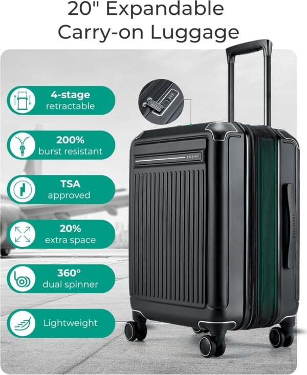 Comprehensive Review of BAGSMART Carry On Luggage Lightweight Durable Spinner Wheels